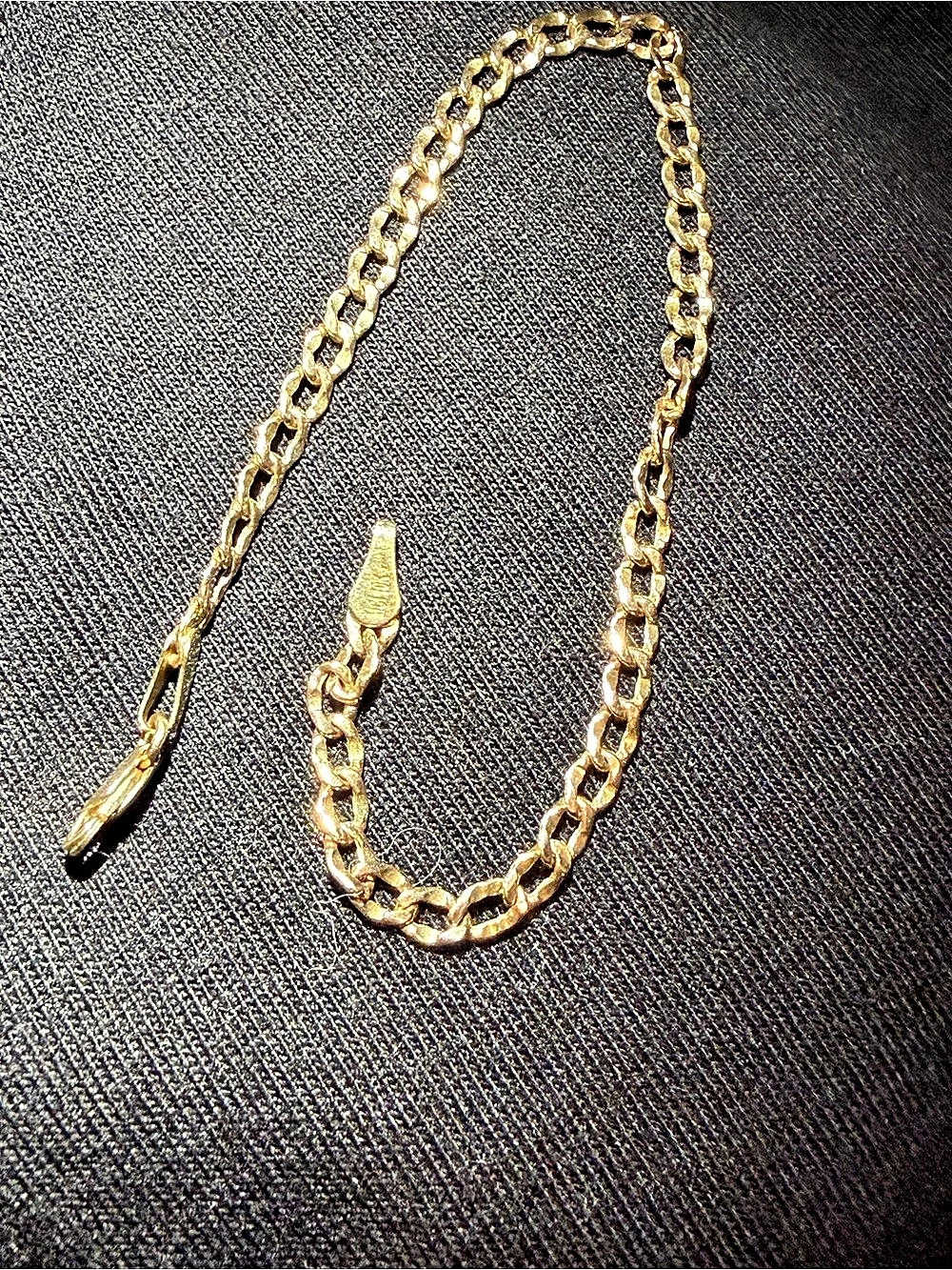 10k Gold-Tone Chain Bracelet